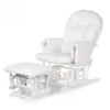 Childhome Gliding Chair Rond Beuk - Wit + Voetenbank