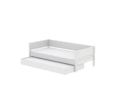 White Daybed Met Logeerbed Wit 200cm