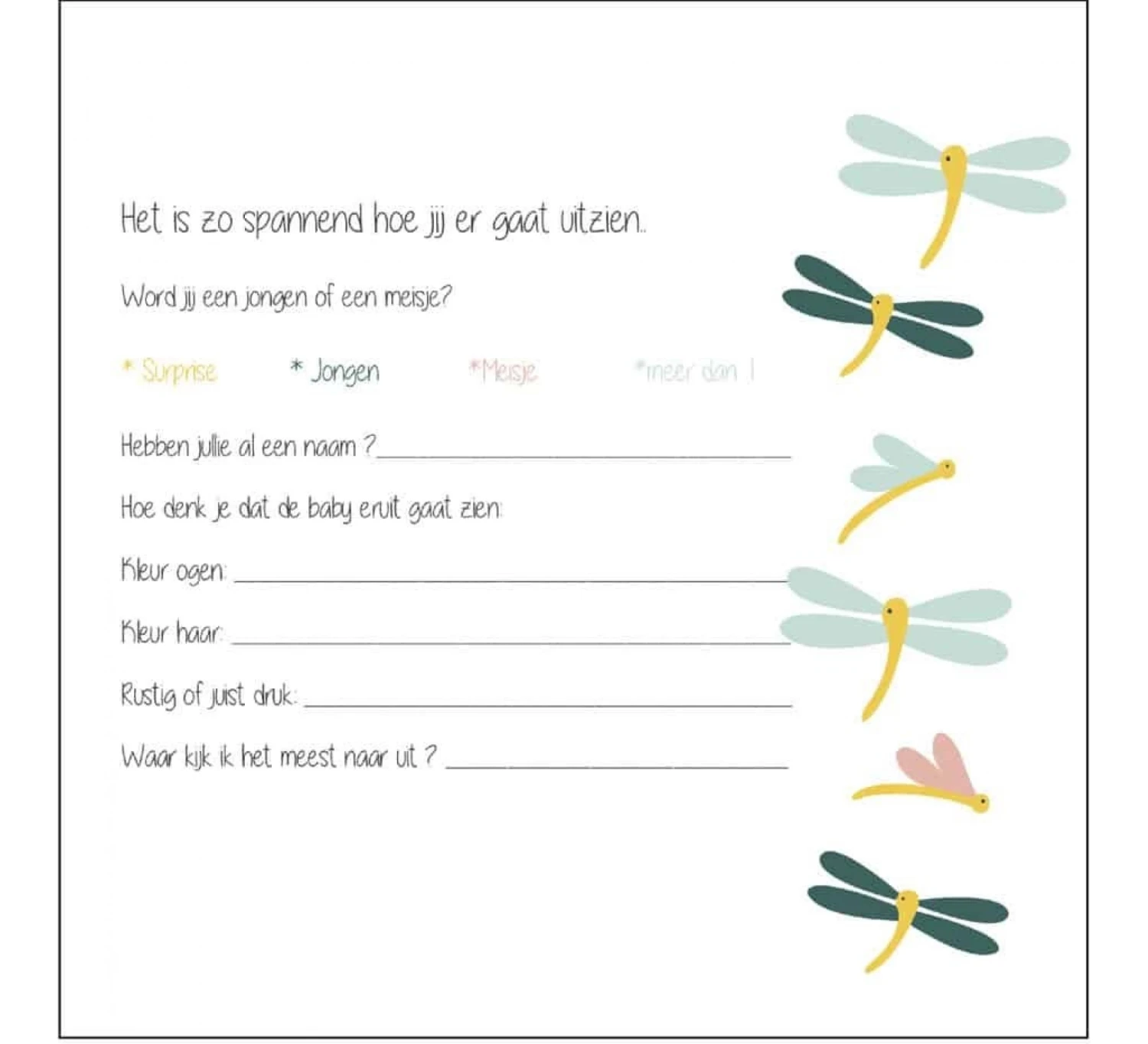 Babyshowerboek - Witgroen - Afbeelding 2