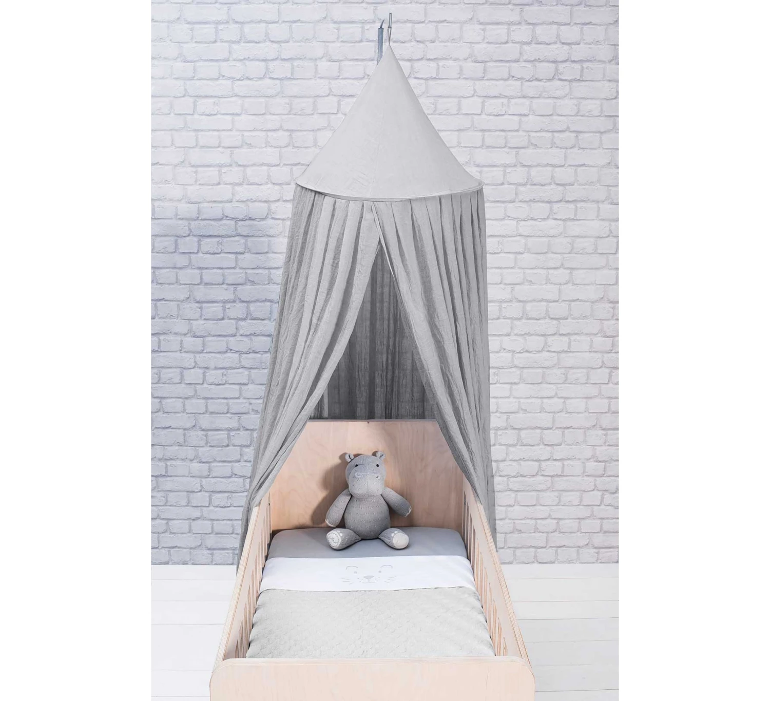 Jollein Klamboe Vintage 245 Cm - Soft Grey - Afbeelding 2