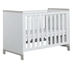 Mini Ledikant Wit/grijs