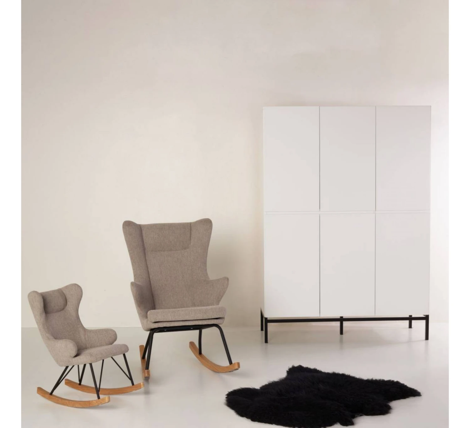 Rocking Kids Chair De Luxe - Sand Grey - Afbeelding 4