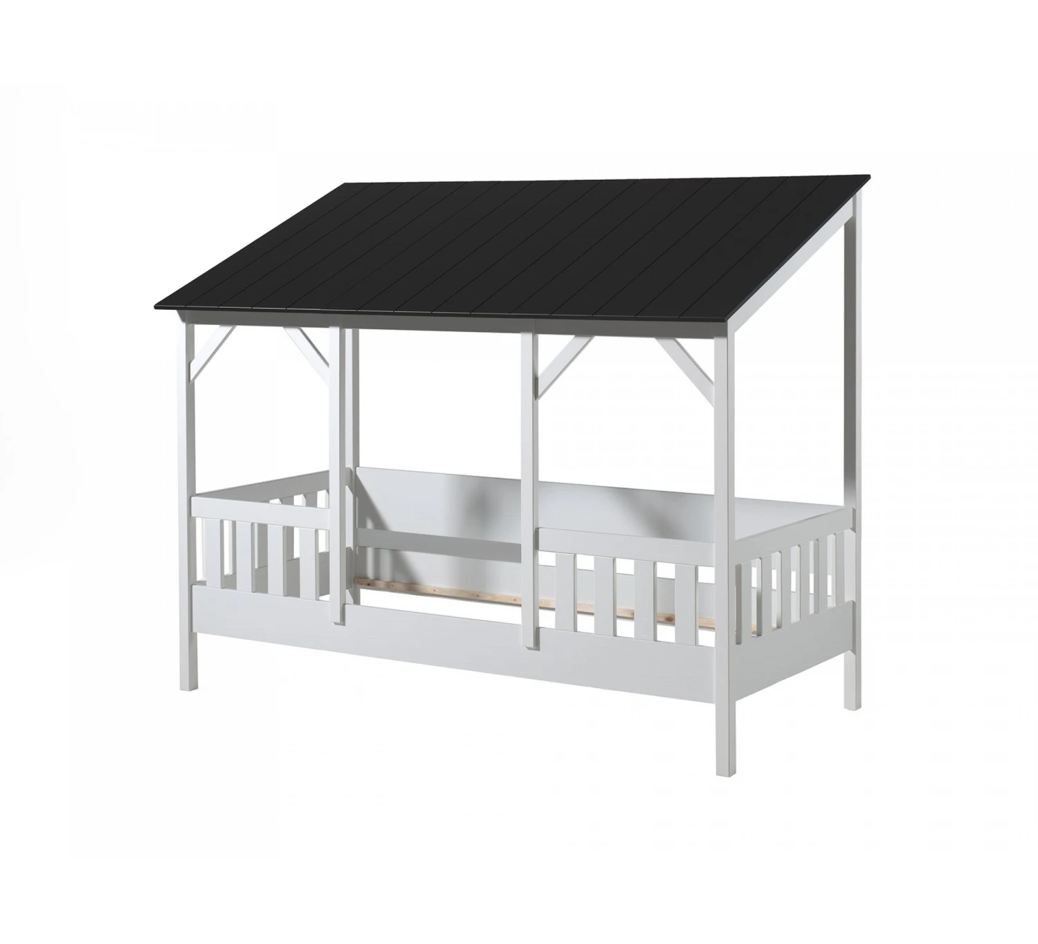 Huisbed Zwart Dak 90x200